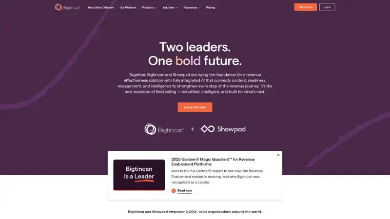 Bigtincan - Partner ecosystem company screenshot