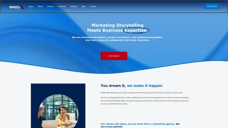 Extra Mile Marketing - Partner ecosystem company screenshot