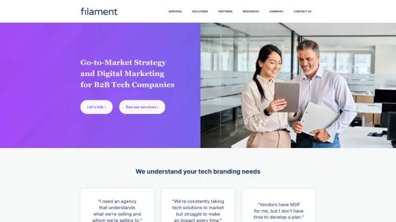 Filament Digital - Partner ecosystem company screenshot