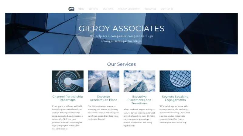 Gilroy Associates - Partner ecosystem company screenshot