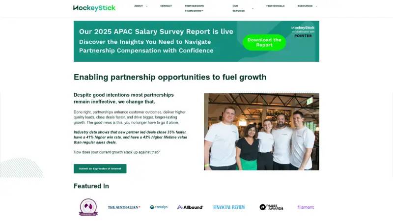 Hockey Stick Advisory - Partner ecosystem company screenshot