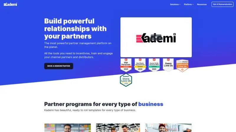 Kademi - Partner ecosystem company screenshot