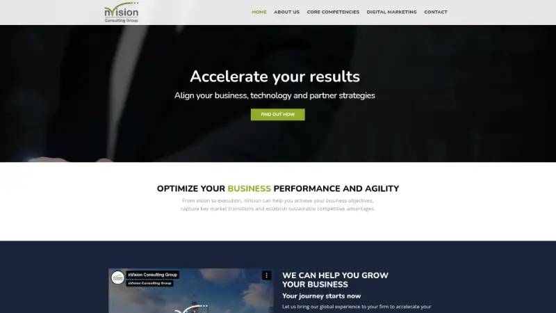 nVision Consulting Group - Partner ecosystem company screenshot