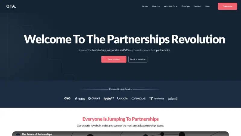 QTA - Partner ecosystem company screenshot