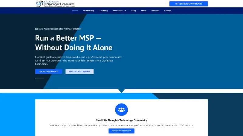Small Biz Thoughts - Partner ecosystem company screenshot