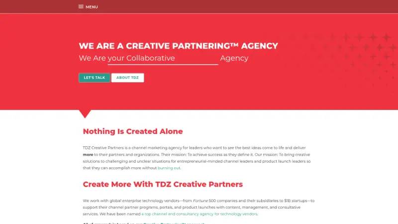TDZ Creative Partners - Partner ecosystem company screenshot