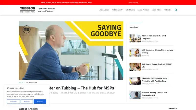Tubblog - Partner ecosystem company screenshot
